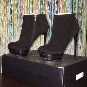 Size 8 Black Faux Suede Bootie